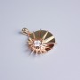 Xuping Pendant, 18K Gold Plated, Star with White Stones, Diameter 20mm+