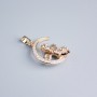 Xuping Pendant 18K Gold-Plated Angel on the Moon with White Rhinestones, diameter 20mm+