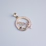 Xuping Pendant 18K Gold-Plated Dove with White Rhinestones, diameter 19mm+