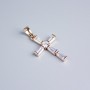 Xuping Pendant 18K Gold-Plated Cross with White Crystals, diameter 24x16mm+