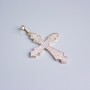 Xuping Pendant 18K Gold-Plated Cross with White Rhinestones, diameter 36x28mm+
