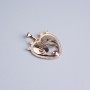 Xuping Pendant 18K Gold-Plated Heart with White Rhinestones, diameter 18x19mm+