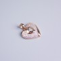 Xuping Pendant 18K Gold-Plated Heart with White Rhinestones, diameter 15x17mm+