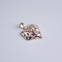 Xuping Pendant 18K Gold-Plated Heart with White Crystals, diameter 16x18mm+