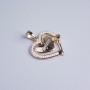 Xuping Pendant 18K Gold-Plated Heart with White Rhinestones, diameter 16x18mm+
