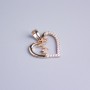 Xuping Pendant 18K Gold-Plated Heart with White Rhinestones, Diameter 13x18mm+