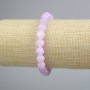 Kunzite Bracelet, faceted round beads, diameter 8.5mm+/-, length 18cm+/- (stretch)