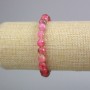 Polychrome Tourmaline Bracelet, faceted round beads, diameter 8mm+/-, length 18cm+/- (stretch)