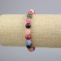 Tourmaline Bracelet, faceted round beads, diameter 8mm+-, length 18cm+- (stretch)