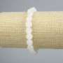Rock Crystal Bracelet, faceted coin, diameter 8.5mm+/-, length 18cm+/- (stretch)