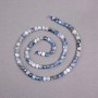 Kyanite beads on a thread, natural gemstone, faceted cube, diameter 4.5x4.5 mm +-, length 39 cm +-