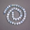 Beads on Thread Aquamarine rondelle, diameter 9x7mm+/- with seed beads, diameter 2mm+/-, length 40cm+