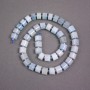 Beads on Thread Aquamarine rondelle, diameter 9x7mm+/- with seed beads, diameter 2mm+/-, length 40cm+
