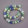 Beads on Thread Azurite rondelle, diameter 13x9mm+/- with seed beads, diameter 2mm+/-, length 39cm+