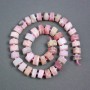 Beads on a Strand Pink Opal Rondelle, Diameter 12x7mm+- with Seed Beads, Diameter 2mm+-, Length 39cm+