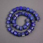 Lapis Lazuli Rondelle Beads on Thread, diameter 12x8mm+-, with seed beads, diameter 2mm+-, length 39cm+