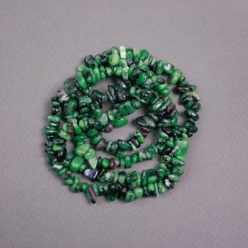 Beads on Fishing Line Zoisite Chips, Diameter 7x6x3mm+-, Length 80cm+
