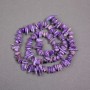 Charoite Chip Beads on String, Natural Stone, Diameter 8x3mm+/-, Length 40cm+