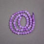 Lavender Amethyst Beads on String, Natural Stone Smooth Round Beads, Diameter 6.5mm+/-, Length 38cm+