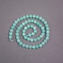 Amazonite Beads on Thread, Natural Stone Smooth Round, Diameter 6.5mm+/-, Length 37cm+