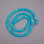 Aquamarine Beads on Thread, Natural Stone Smooth Round, Diameter 6mm+-, Length 39cm+