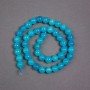 Aquamarine Beads on Thread, Natural Stone Smooth Round, Diameter 8.5mm+-, Length 38cm+