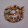 Tiger's Eye Beads on Thread, Natural Stone Tumbled, Diameter 9x6mm+/-, Length 39cm+