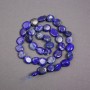Lapis Lazuli Beads on Thread, Natural Stone Tumbled, Diameter 11x10x5mm+/-, Length 40cm+