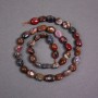 Pietersite Beads on Thread, Natural Stone Tumbled, Diameter 7x10mm+/-, Length 38cm+