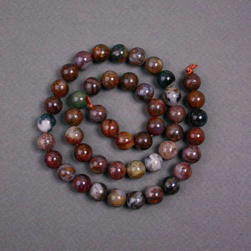 Pietersite Natural Stone Beads on Thread, Smooth Round, Diameter 8.5mm+/-, Length 39cm+