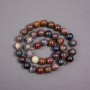 Pietersite Natural Stone Beads on Thread, Smooth Round, Diameter 10mm+/-, Length 38cm+