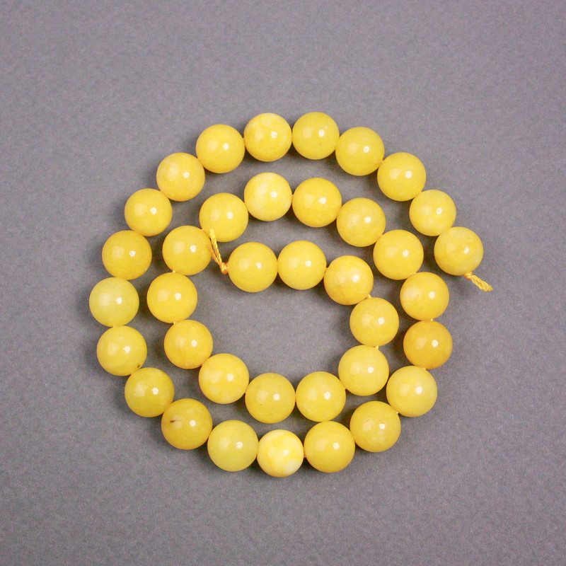 Citrine Beads on Thread, Smooth Round, Diameter 10.5mm+/-, Length 39cm+