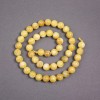 Yellow Jadeite Beads on Thread, Smooth Round, Diameter 8.5mm+/-, Length 40cm+