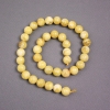 Yellow Jadeite Beads on Thread, Smooth Round, Diameter 10mm+/-, Length 38cm+