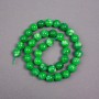 Chrysoprase Beads on Thread, smooth round bead, diameter 10mm+/-, length 39cm+