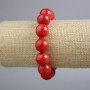 Jasper (pressed) Bracelet, smooth bead, diameter 14mm+/-, length 18cm+/- (stretch)