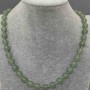 Nephrite Necklace Smooth Bead, diameter 8.5mm ±, length 46cm ±