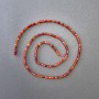 Carnelian Beads on Strand, Natural Stone Cube, Diameter 2.5x2.5mm+/-, Length 39cm+