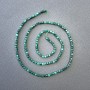 Malachite Natural Stone Cube Beads on a Thread, diameter 2.5x2.5mm+/-, length 40cm+