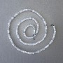 Labradorite Natural Stone Cube Beads on a Thread, diameter 3x3mm+/-, length 40cm+