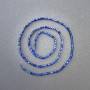 Lapis Lazuli Natural Stone Cube Beads on a Thread, diameter 2x2mm+/-, length 39cm+