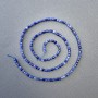 Sodalite Natural Stone Cube Beads on a Thread, diameter 2.5x2.5mm+/-, length 39cm+