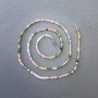 Tourmaline Assorted Natural Stone Cube Beads on a Thread, diameter 2x2mm+/-, length 40cm+