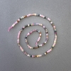 Tourmaline Assorted Natural Stone Cube Beads on a Thread, diameter 2.8x2.8mm+/-, length 40cm+