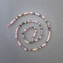 Tourmaline Assorted Natural Stone Cube Beads on a Thread, diameter 2.8x2.8mm+/-, length 40cm+