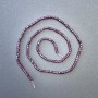Tourmaline Natural Stone Cube Beads on a Thread, diameter 2.5x2.5mm+/-, length 39cm+