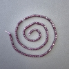 Tourmaline Natural Stone Cube Beads on a Thread, diameter 3x3mm+/-, length 40cm+