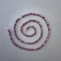 Tourmaline Natural Stone Cube Beads on a Thread, diameter 3x3mm+/-, length 40cm+