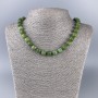 Canadian Jadeite Natural Stone Necklace, Faceted Cube, Diameter 9x9mm+/-, Length 50cm+