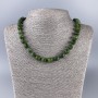 Jadeite Natural Stone Necklace, Faceted Cube, Diameter 9x9mm+/-, Length 50cm+
